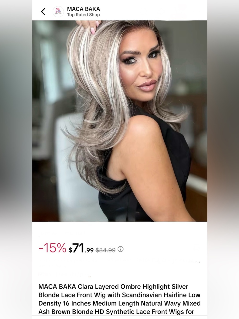 Maca Baka Clara Silver Blonde